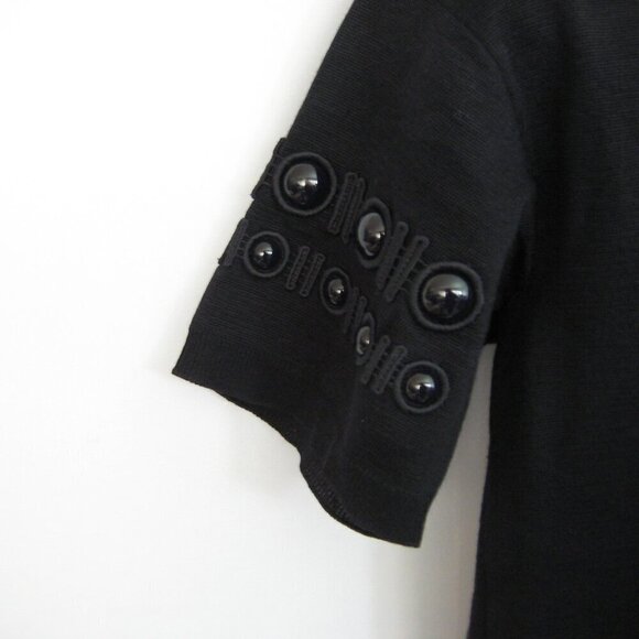 Marc Jacobs XS Cabochon Knitted Sweater Embroidery Italy Wool Silk Short Sleeve - Picture 4 of 5